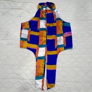 Cropped Multicolor Tie Knot Shirt